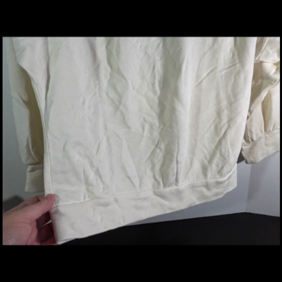 Lanston Halter Open Shoulders and Back Pullover Top/Sweatshirt Cream Size M - Picture 8 of 16